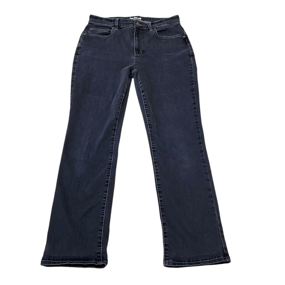Eileen Fisher Jeans Straight Gray Faded Denim Size 6